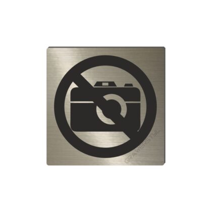zakaz fotografowania piktogram grawerowany