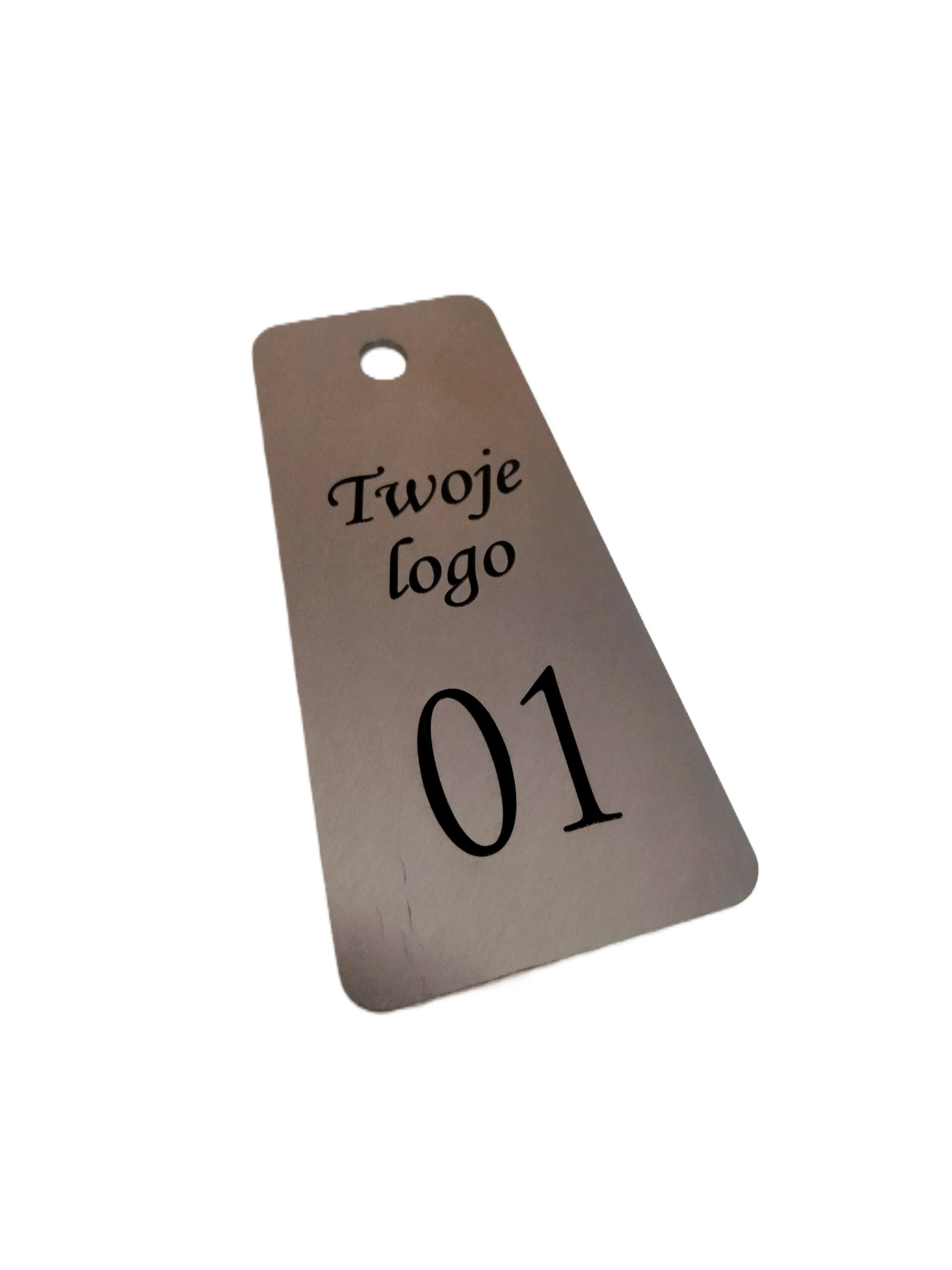 brelok hotelowy metalowy