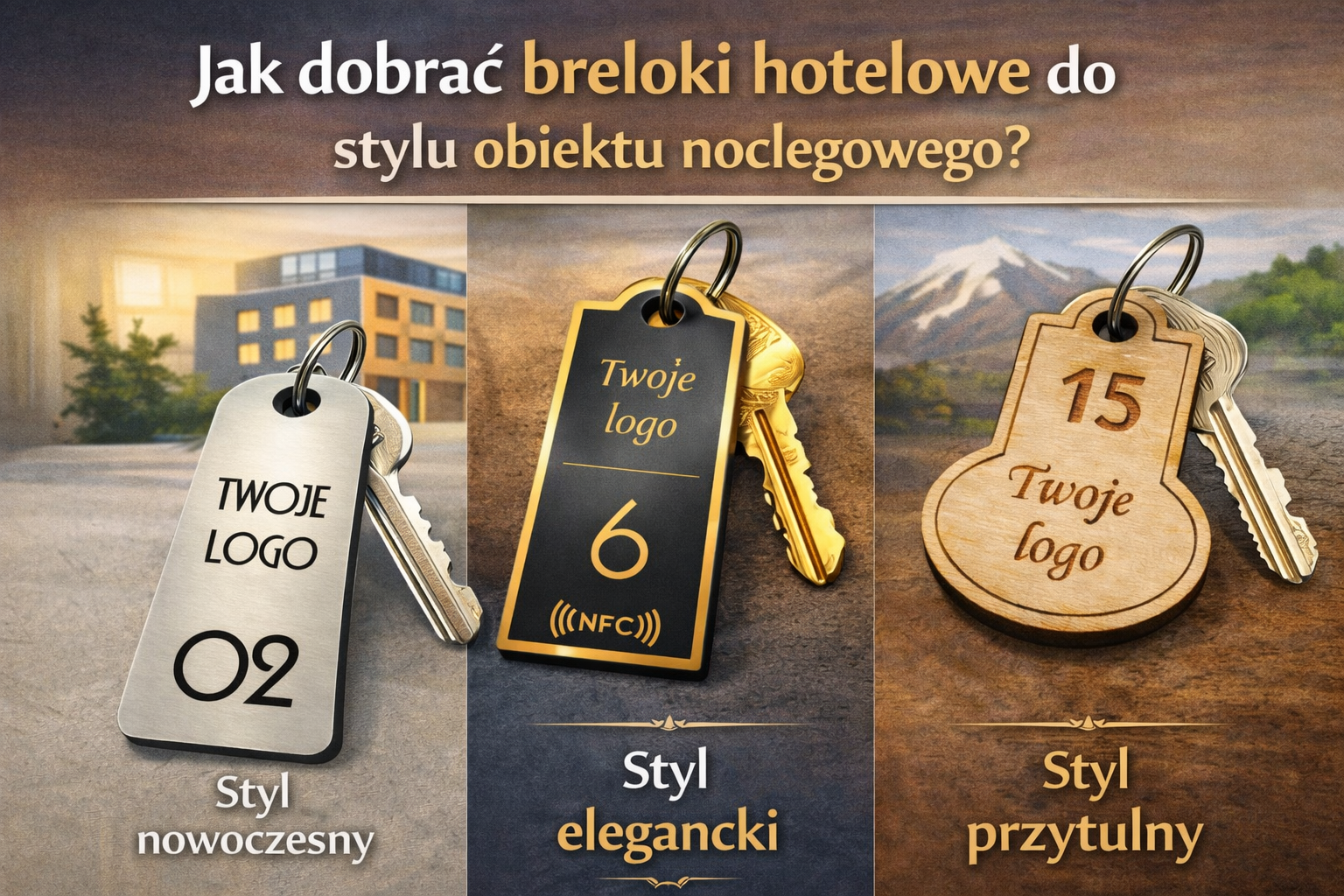 Jak dobrać breloki hotelowe do stylu obiektu noclegowego?