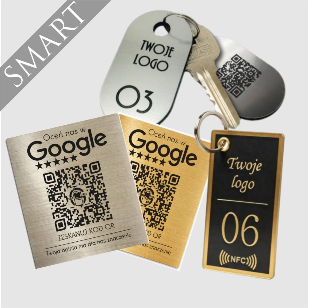 smart breloki i tabliczki NFC QR