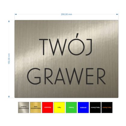 personalizowana tabliczka na drzwi z grawerem